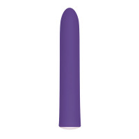 Purple Rechargeable Slim Vibrator - Left