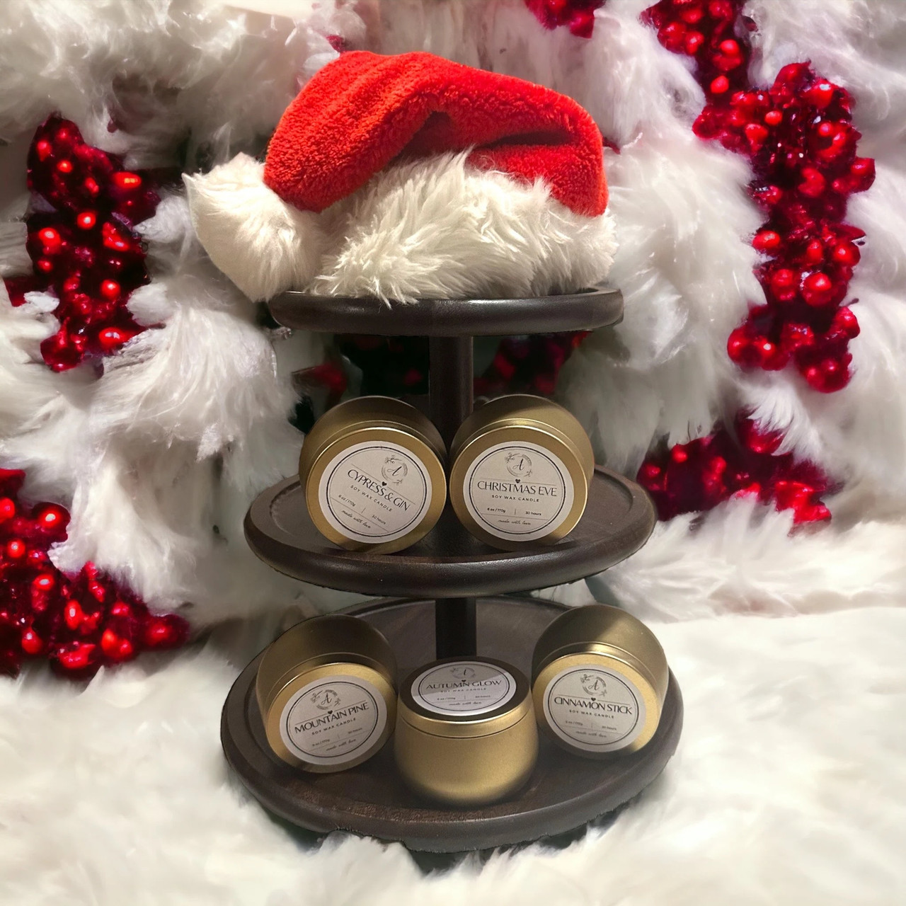 Handmade 6oz Christmas Eve Candle – Natural Soy Wax with Festive ...