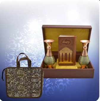 حافظ پالتويی چرم با دو گلدان خاتم 16