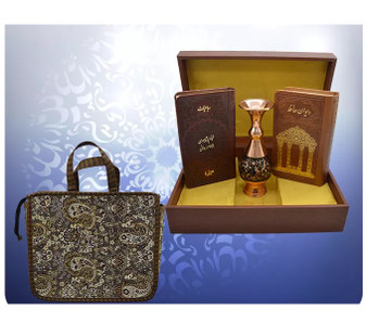 حافظ و خيام و باباطاهر پالتويی چرم با گلدان الماس تراش 16