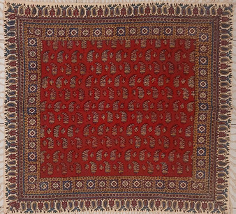 رومیزی قلمکار80-طرح ترمه قرمز