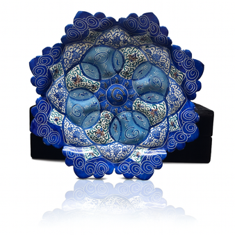 بشقاب میناکاری ۱۶  سانتی با جعبه جیر کد ۱۶۰۶