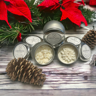 4oz Christmas Eve Candle – Natural CocoSoy Wax with Festive Holiday Designs