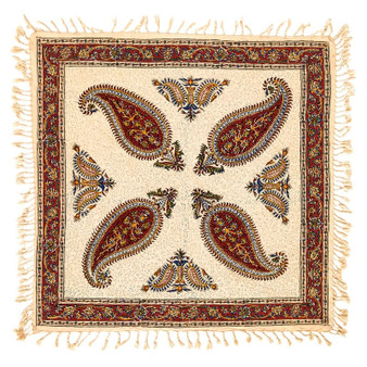 رومیزی قلمکار عطریان طرح پته لپی سایز60 در 60 کد  0013