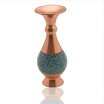 گلدان فیروزه کوبی سایز 16سانتی با جعبه  کد 1602