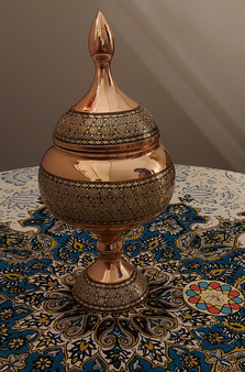 شکلات خوری پایه دار خاتم، ارتفاع 23 سانتیمتر