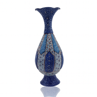 گلدان مینا کاری سایز 25سانتی با جعبه  کد 2502