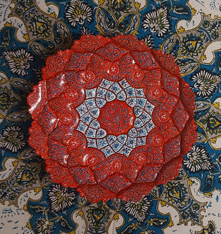 بشقاب مینا-گل آذین-قطر 25 سانتیمتر