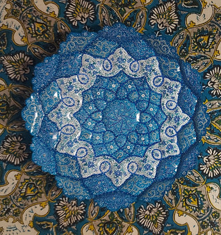 بشقاب مینا-مینای گنبد آسمان-قطر 25 سانتیمتر