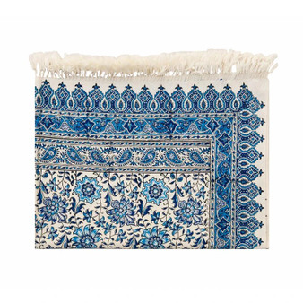 0029 روميزي قلمكار ممتاز عطريان طرح چهارگلي سایز 100 در 150  سانت كد