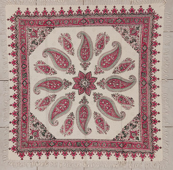 رومیزی قلمکار 100در 100سانتی متر -طرح ترنج زرین - زابلیان اسپادانا