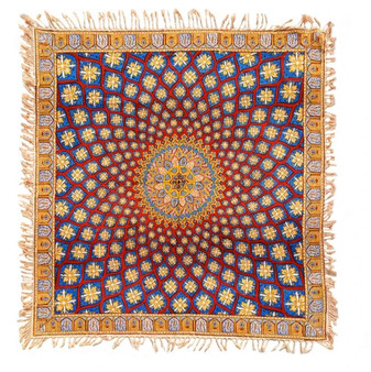 روميزي قلمكار ممتاز طرح شيخ لطف اله سایز 100*100 سانتی متری  کد 0043