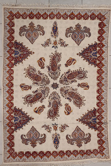 رومیزی قلمکار 100در 150سانتی متر -طرح «ستاره بته جقه»- زابلیان اسپادانا