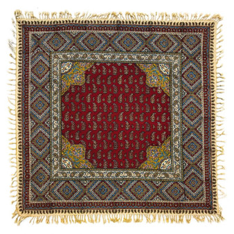 روميزي قلمكار ممتاز عطريان طرح پته ترنج كد  ۱۰۰*۱۰۰ سانتی متر  کد 0061