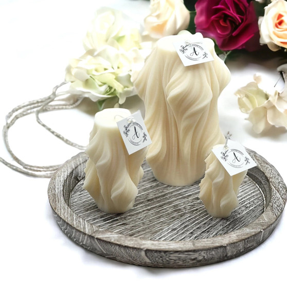 Elegant Flow Candle Set – Handcrafted Art Series