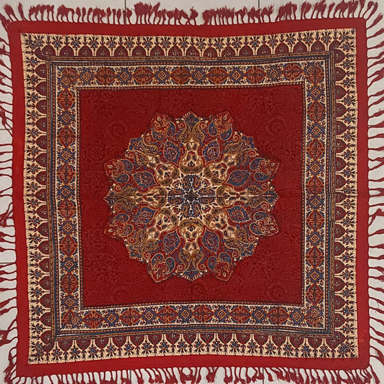 رومیزی قلمکار80-طرح فرش قرمز