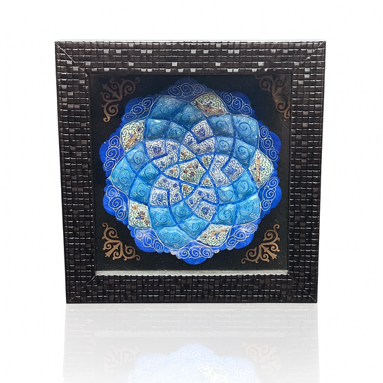 ۱۶۰۲ تابلو بشقاب مینا کاری ۱۶ سانتی کد