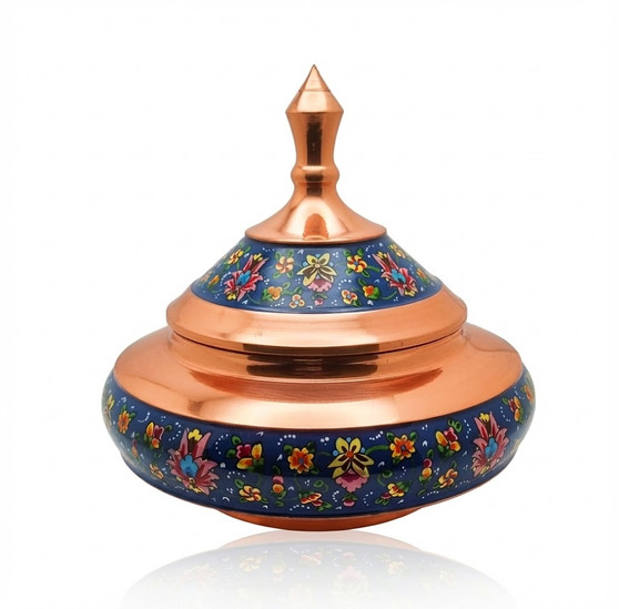 بشقاب پرنده مس و پرداز بزرگ با جعبه کادویی کد 2005