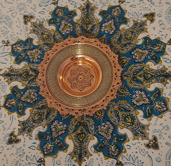 بشقاب مسی خاتم