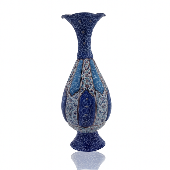 گلدان مینا کاری سایز 25سانتی با جعبه  کد 2502