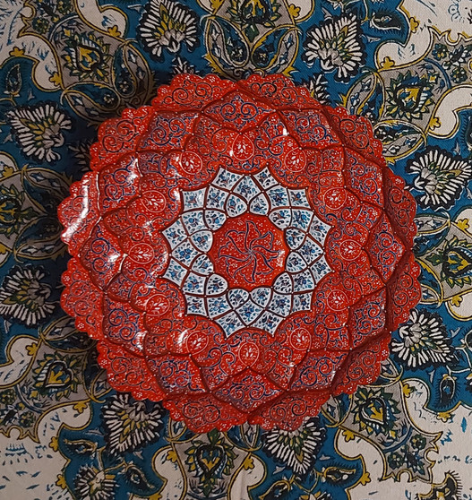 بشقاب مینا-گل آذین-قطر 25 سانتیمتر