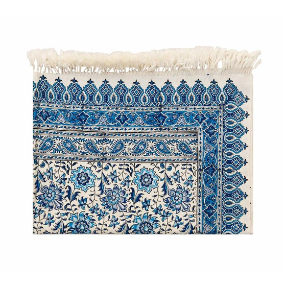 0029 روميزي قلمكار ممتاز عطريان طرح چهارگلي سایز 100 در 150  سانت كد