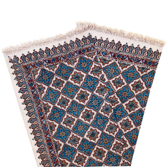 0033 روتختي قلمكار عطريان طرح خشتي سایز 100 در 150  سانت كد