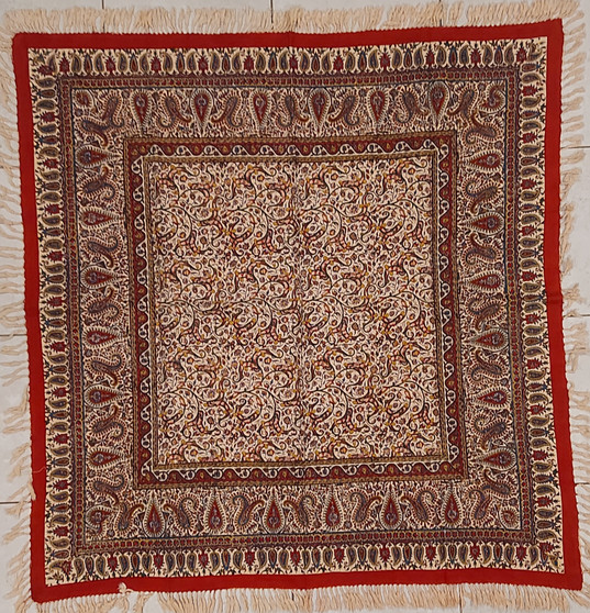 رومیزی قلمکار 100در 100سانتی متر -طرح شمسه سلطنتی- زابلیان اسپادانا