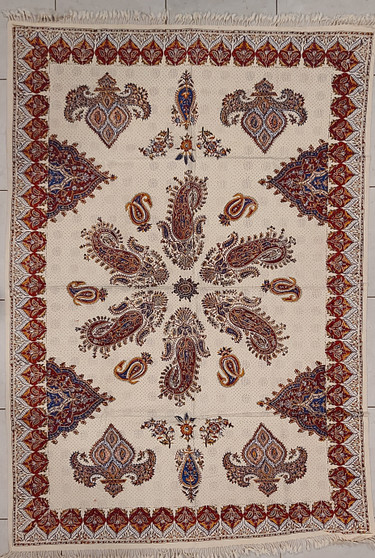 رومیزی قلمکار 100در 150سانتی متر -طرح «ستاره بته جقه»- زابلیان اسپادانا