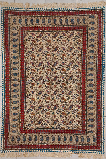 رومیزی قلمکار 100در 150سانتی متر -طرح «نگارستان»- زابلیان اسپادانا