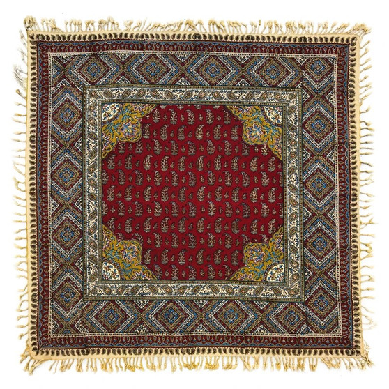 روميزي قلمكار ممتاز عطريان طرح پته ترنج كد  ۱۰۰*۱۰۰ سانتی متر  کد 0061