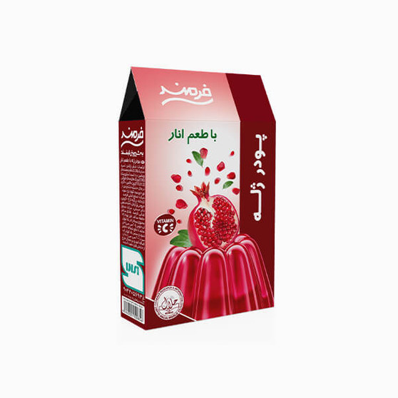 Halal Jelly Powder Pomegranate 100g - Farmand