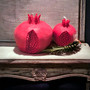 Yalda Pomegranate candle set  With Winter Scentست شمع انار شب یلدا – با رایحه زمستانی