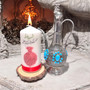 Handmade Yalda Night Candle: Persian Calligraphy Decor
