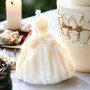 Handmade Bride Dress Candle – Elegant Wedding Candle with Natural Wax & Scent