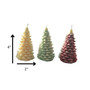 Handmade Festive Pine Tree Candle Trio – Natural Wax Holiday Decor Set