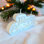 Handmade “Merry Christmas” Candle – Festive Holiday Text Design with Natural Wax & Scent