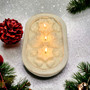 Handmade Winter Candle in Wooden Dish – Natural Wax & Natural Winter Scents