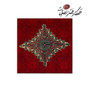 رومیزی قلمکار ممتاز عطريان طرح ترنج قرمز سایز 100*100 سانتی متری  کد 0048