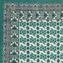 رومیزی قلمکار ممتاز عطریان طرح گلیم قشقایی سایز ۱۰۰*۱۰۰ سانتی متر  کد 0054