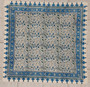 رومیزی قلمکار 100در 100سانتی متر -طرح «فیروزه‌یِ کویر»- زابلیان اسپادانا