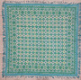 رومیزی قلمکار 120در 120سانتی متر -طرح «زمردِ فیروزه»- زابلیان اسپادانا