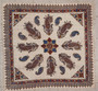 رومیزی قلمکار 120در 120سانتی متر -طرح «ستاره بته جقه»- زابلیان اسپادانا