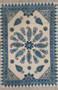 رومیزی قلمکار 100در 150سانتی متر -طرح چهل ستاره فیروزه- زابلیان اسپادانا