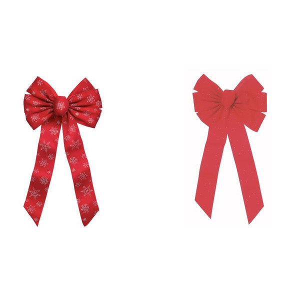 BOW 27" VELVT RED/SLV