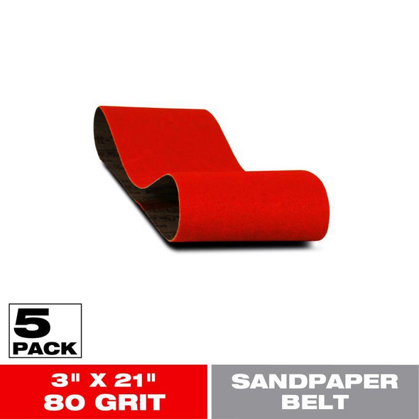 SANDING BELT MED 80G 5PK