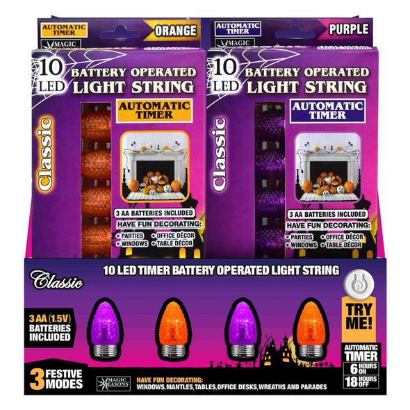 HLWN BULB LIGHT PURP/ORG