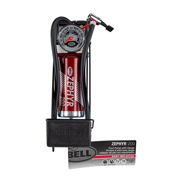 FOOT PUMP STL BLK 100PSI