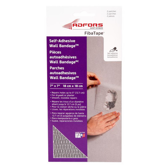 WALL BANDAGE WHT 7"X7"