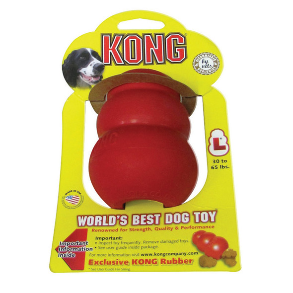 DOG TOY LG RED RUBBER